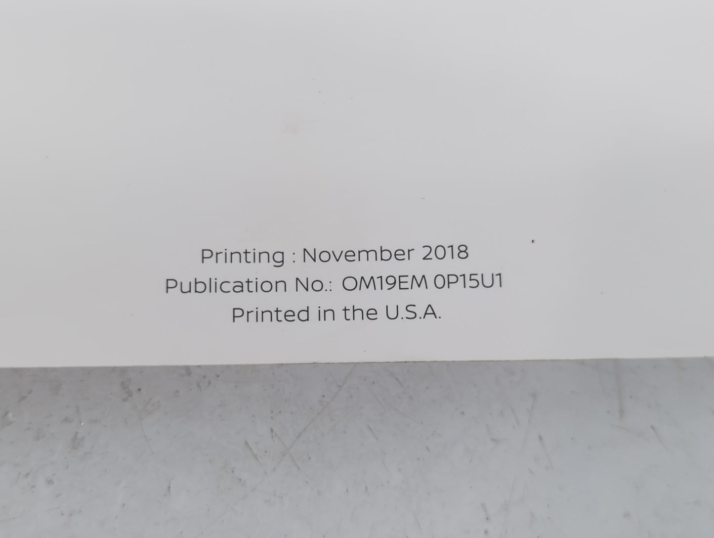 2019 Nissan Kicks Owners Manual Book Guide P/N:OM19EM 0P15U1 OEM Used Auto Parts