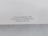 2019 Nissan Kicks Owners Manual Book Guide P/N:OM19EM 0P15U1 OEM Used Auto Parts
