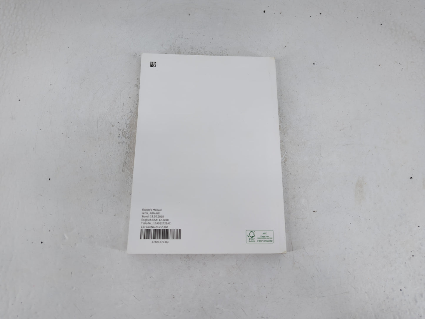 2019 Volkswagen Jetta Owners Manual Book Guide P/N:17A012723AC OEM Used Auto Parts