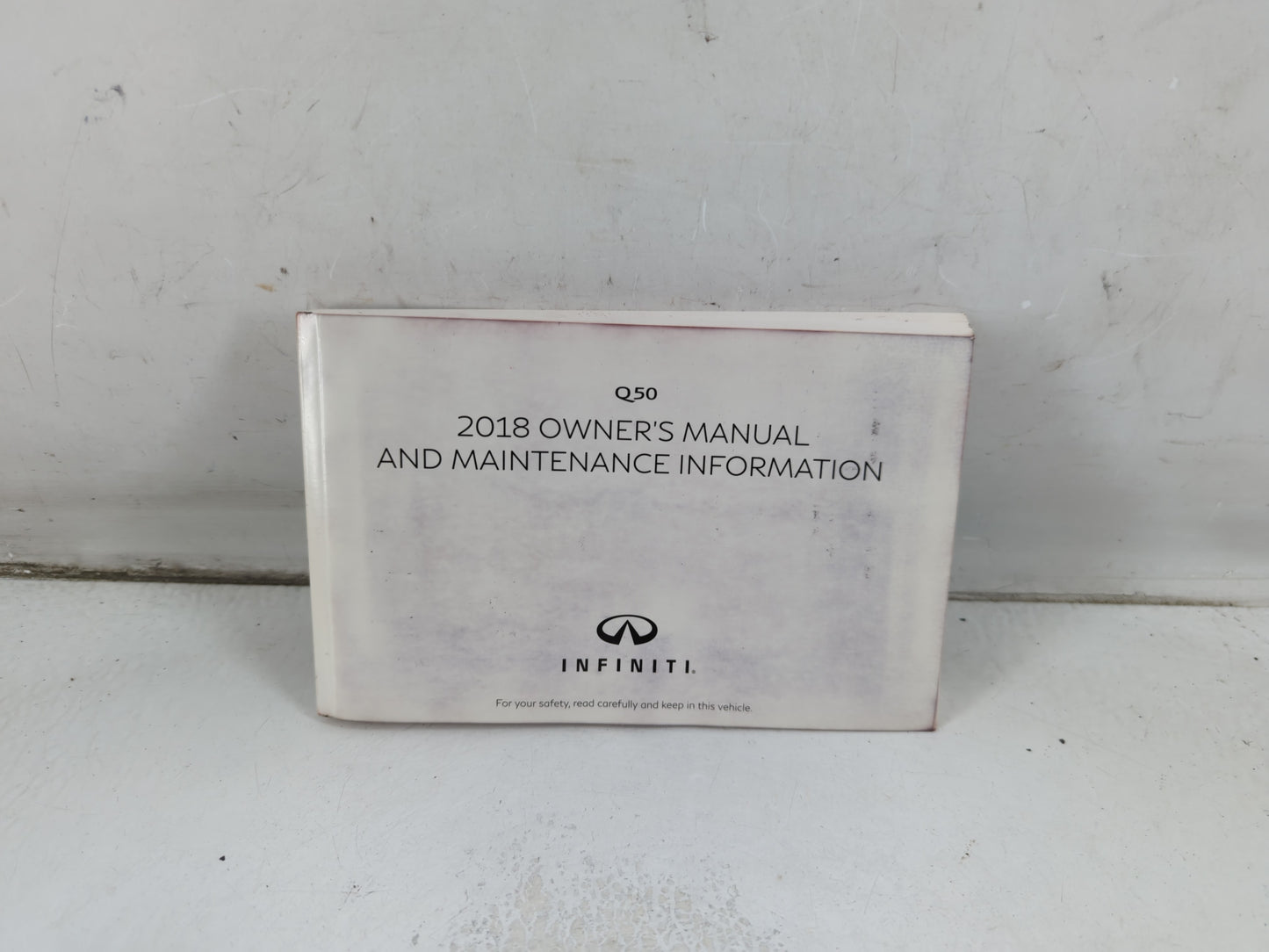 2018 Infiniti Q50 Owners Manual Book Guide P/N:OM18E0 0V37U0 OEM Used Auto Parts