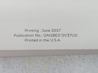 2018 Infiniti Q50 Owners Manual Book Guide P/N:OM18E0 0V37U0 OEM Used Auto Parts