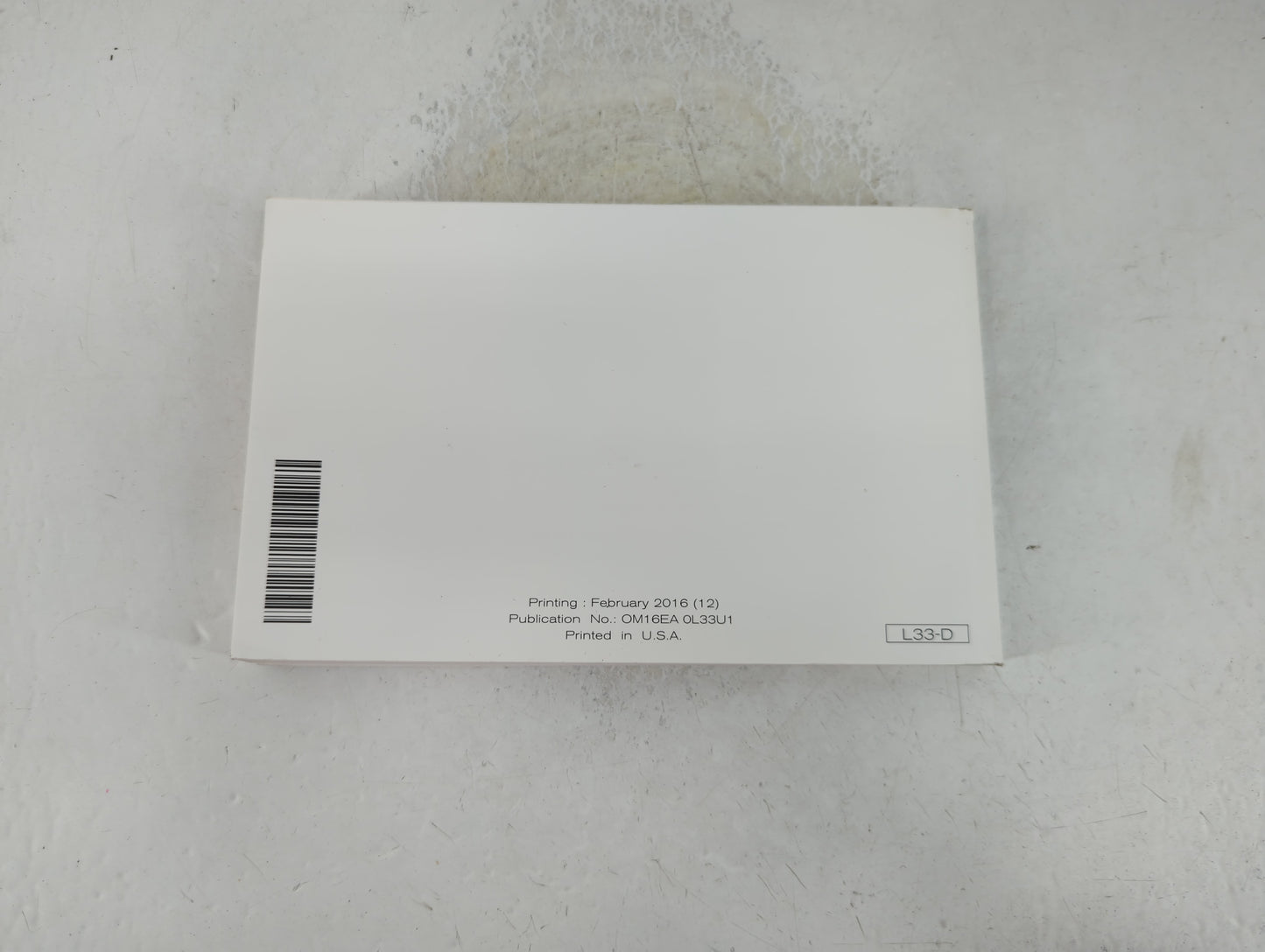 2016 Nissan Altima Owners Manual Book Guide P/N:OM16EA 0L33U1 OEM Used Auto Parts