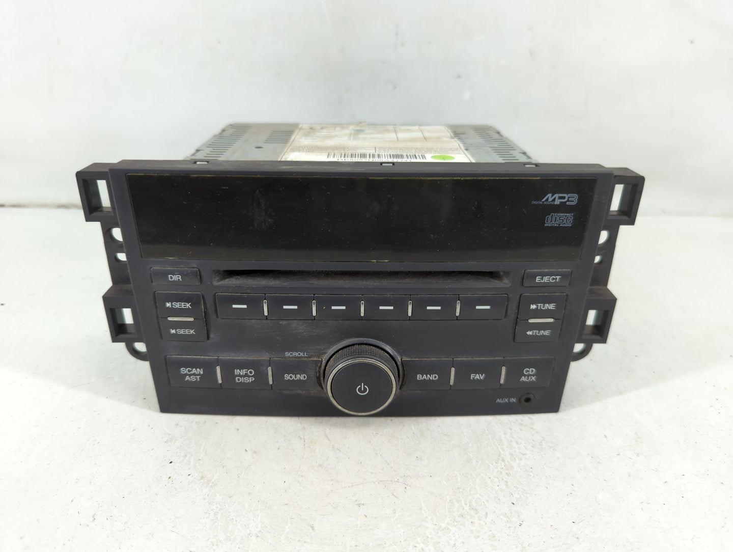 2009 Chevrolet Aveo Radio AM FM Cd Player Receiver Replacement P/N:96 989 873 Fits OEM Used Auto Parts - Oemusedautoparts1.com