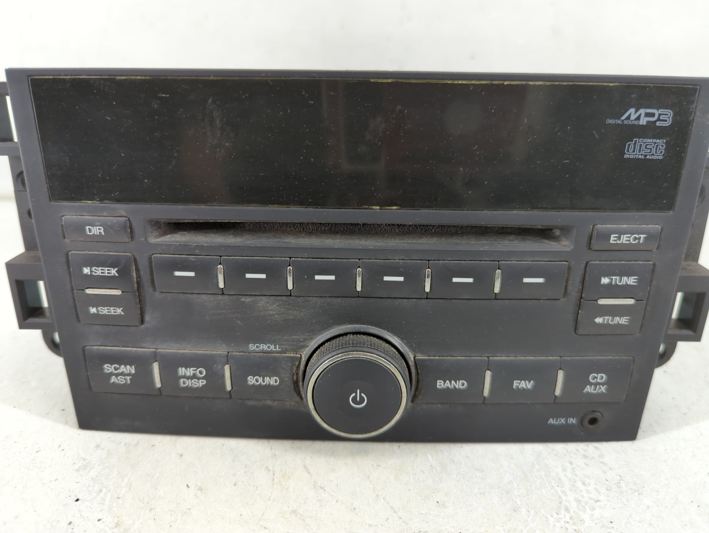 2009 Chevrolet Aveo Radio AM FM Cd Player Receiver Replacement P/N:96 989 873 Fits OEM Used Auto Parts - Oemusedautoparts1.com