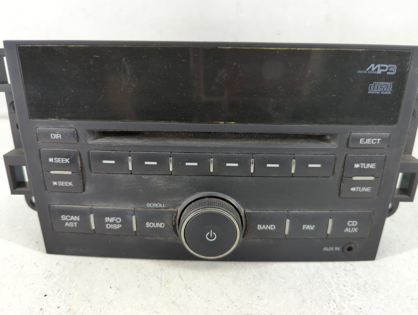 2009 Chevrolet Aveo Radio AM FM Cd Player Receiver Replacement P/N:96 989 873 Fits OEM Used Auto Parts - Oemusedautoparts1.com
