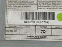 2009 Chevrolet Aveo Radio AM FM Cd Player Receiver Replacement P/N:96 989 873 Fits OEM Used Auto Parts - Oemusedautoparts1.com