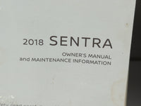 2018 Nissan Sentra Owners Manual Book Guide P/N:OM18EM 0B17U0 OEM Used Auto Parts