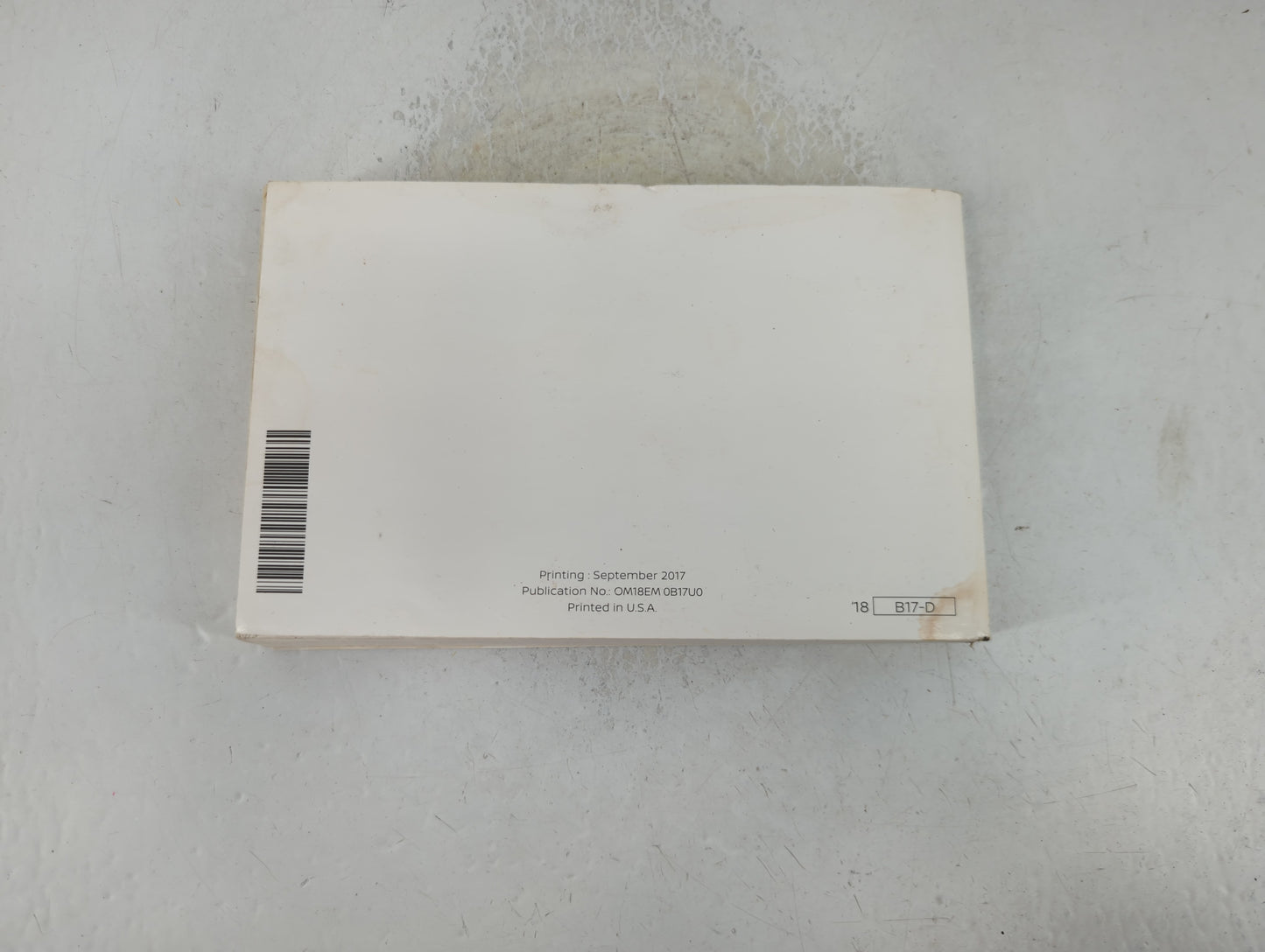 2018 Nissan Sentra Owners Manual Book Guide P/N:OM18EM 0B17U0 OEM Used Auto Parts