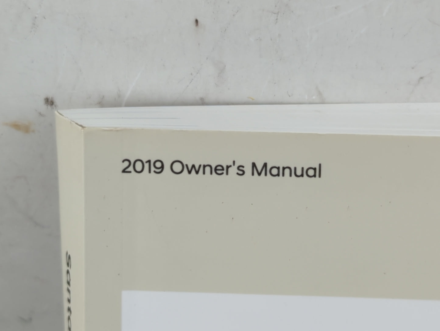2019 Hyundai Santa Fe Owners Manual Book Guide P/N:KS2U-EU8OE OEM Used Auto Parts