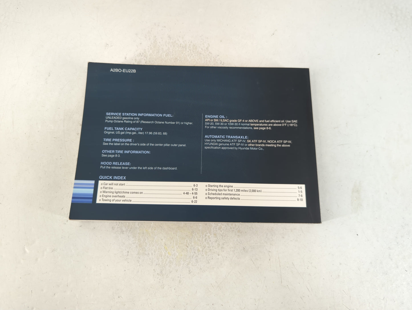 2012 Hyundai Santa Fe Owners Manual Book Guide P/N:A2BO-EU22B OEM Used Auto Parts