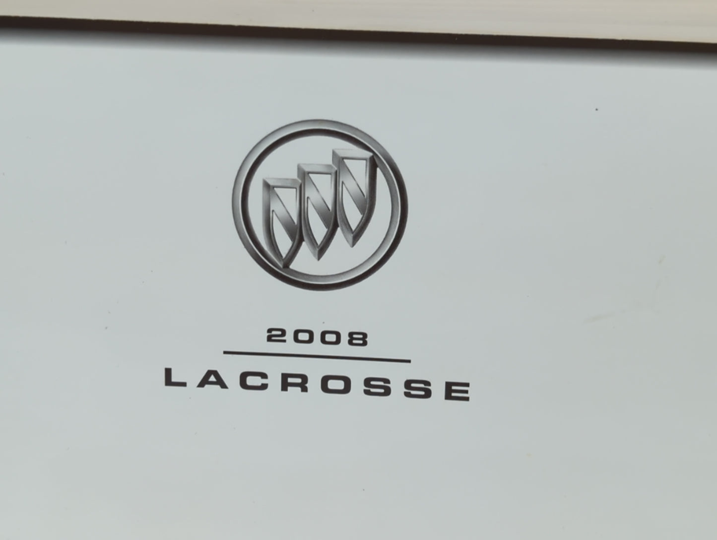 2008 Buick Lacrosse Owners Manual Book Guide P/N:15864654 A OEM Used Auto Parts