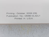 2009 Nissan Altima Owners Manual Book Guide P/N:OM9E-0L32U1 OEM Used Auto Parts