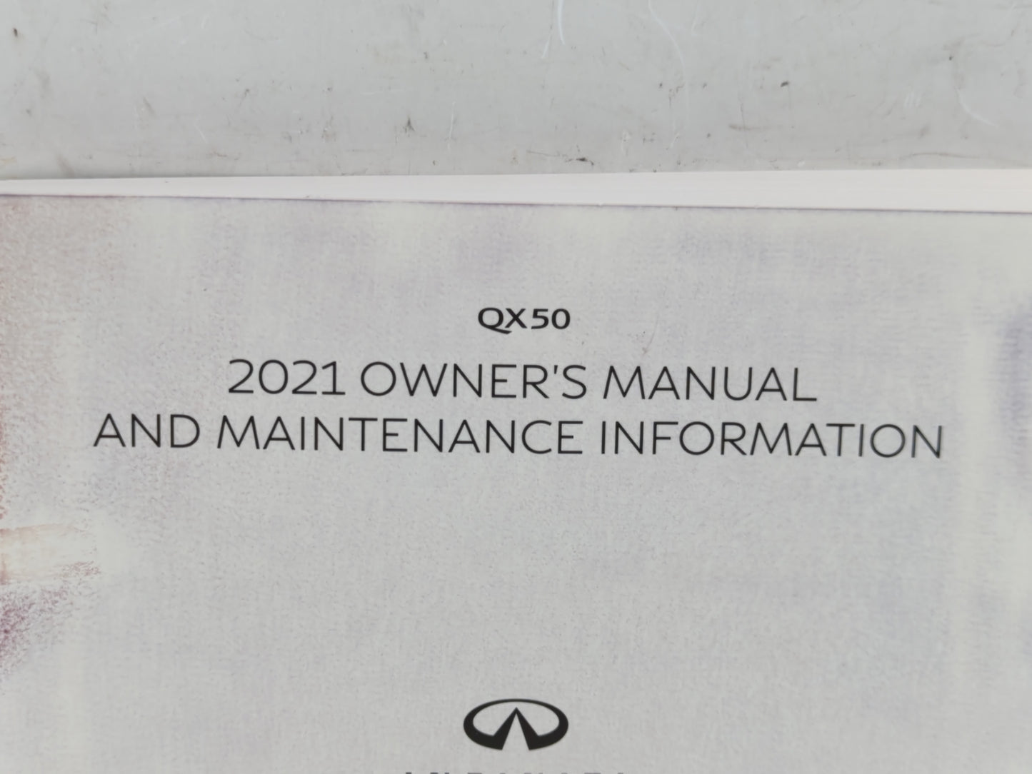 2021 Infiniti Qx50 Owners Manual Book Guide P/N:OM21E0 0J55U1 OEM Used Auto Parts