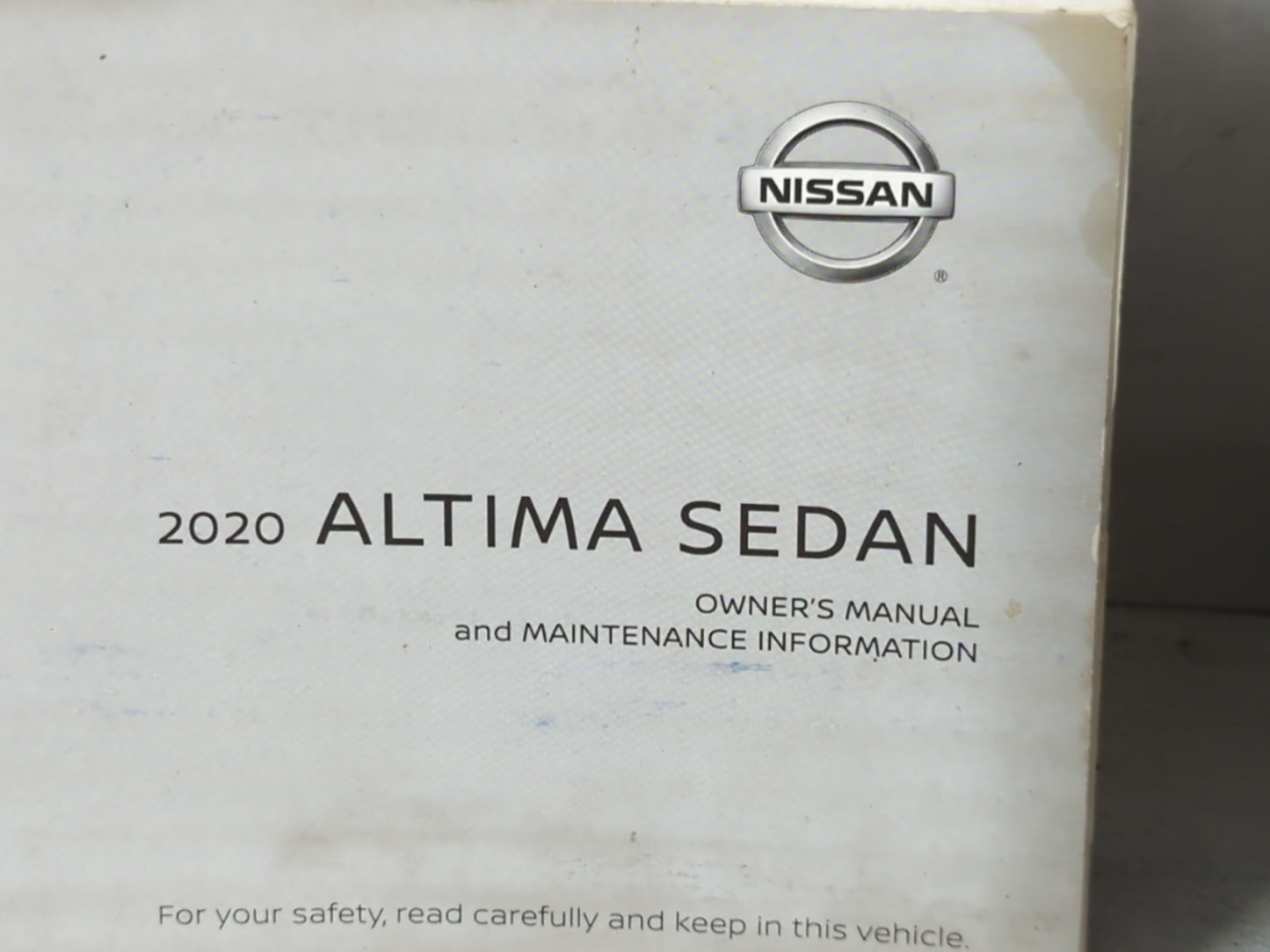 2020 Nissan Altima Owners Manual Book Guide P/N:OM20EA OL34U2 OEM Used Auto Parts