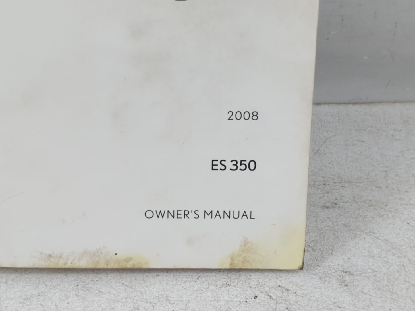 2008 Lexus Es350 Owners Manual Book Guide P/N:01999-33809 OEM Used Auto Parts