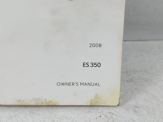 2008 Lexus Es350 Owners Manual Book Guide P/N:01999-33809 OEM Used Auto Parts