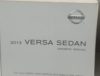2013 Nissan Versa Owners Manual Book Guide P/N:OM3E 0N17U1 OEM Used Auto Parts