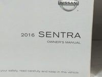 2016 Nissan Sentra Owners Manual Book Guide P/N:OM16EA 0B17U1 OEM Used Auto Parts