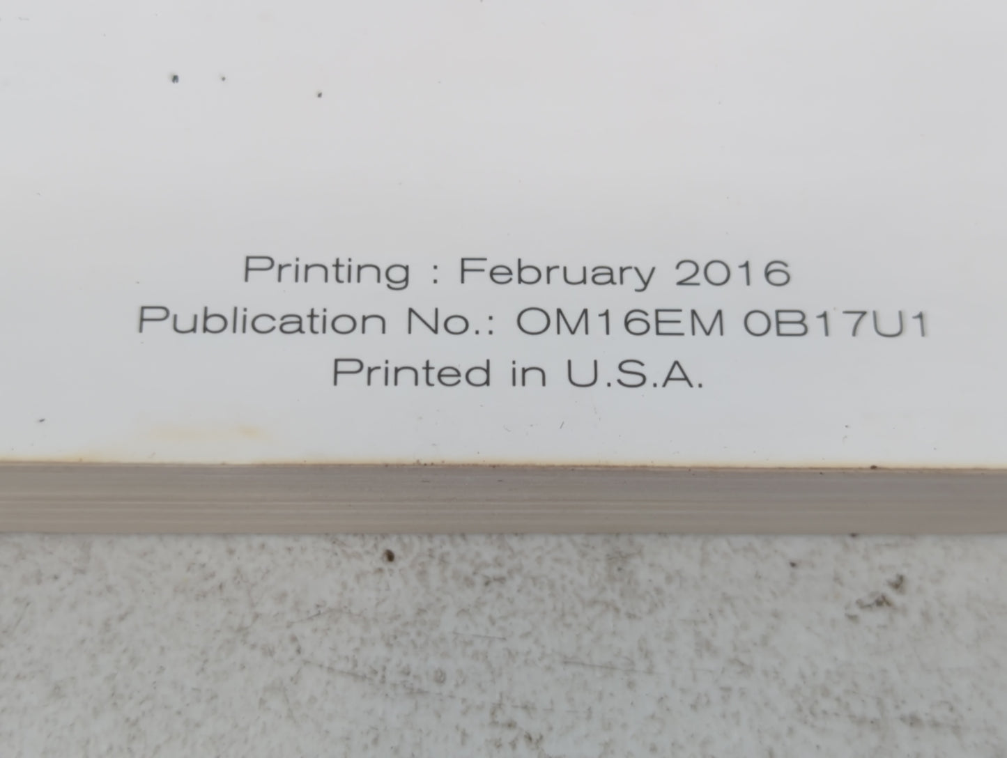 2016 Nissan Sentra Owners Manual Book Guide P/N:OM16EA 0B17U1 OEM Used Auto Parts
