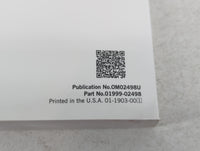 2020 Toyota Corolla Owners Manual Book Guide P/N:01999-02498 OEM Used Auto Parts