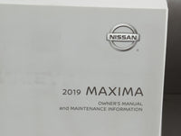 2019 Nissan Maxima Owners Manual Book Guide P/N:OM19EA 0A36U0 OEM Used Auto Parts