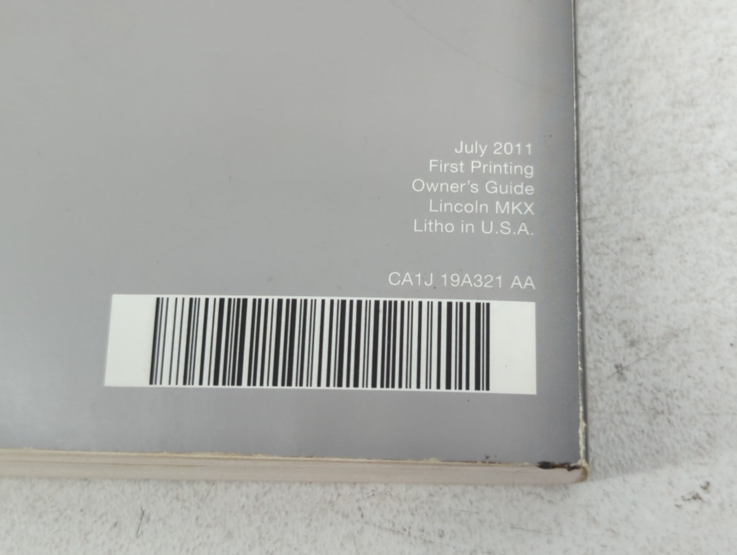 2012 Lincoln Mkx Owners Manual Book Guide P/N:CA1J 19A321 AA OEM Used Auto Parts