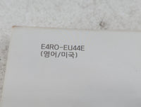 2014 Hyundai Sonata Owners Manual Book Guide P/N:E4R0-EU44E OEM Used Auto Parts