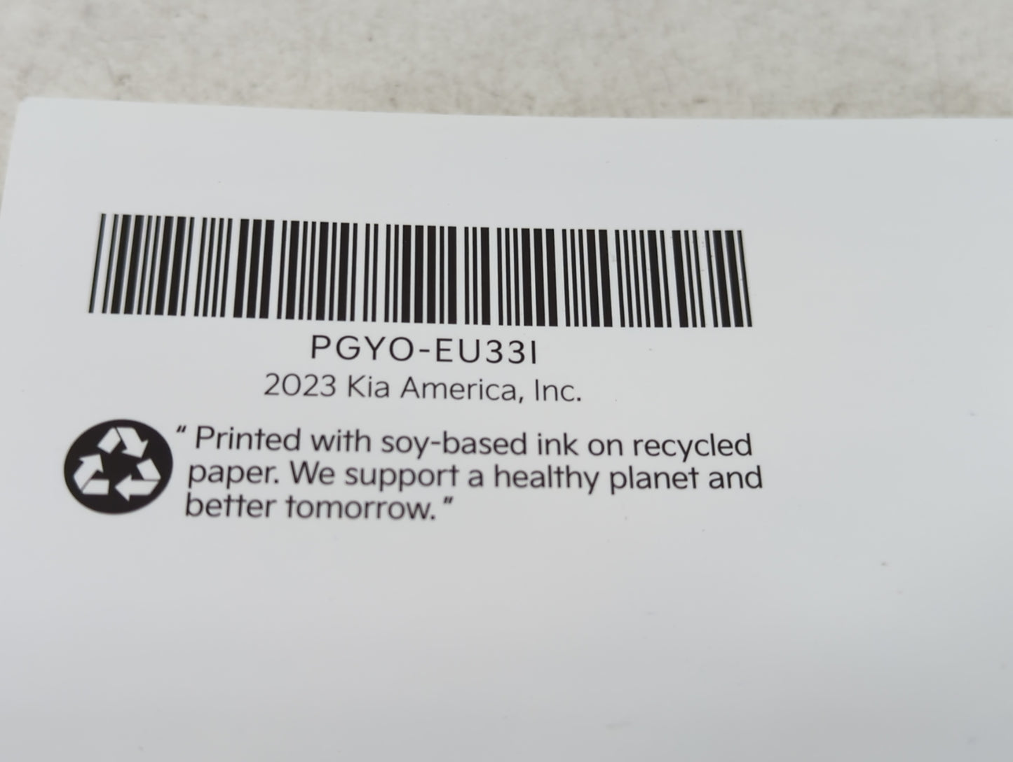 2023 Kia Sportage Owners Manual Book Guide P/N:PGY0-EU33I OEM Used Auto Parts