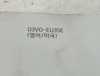 2013 Hyundai Azera Owners Manual Book Guide P/N:D3V0-EU35E OEM Used Auto Parts