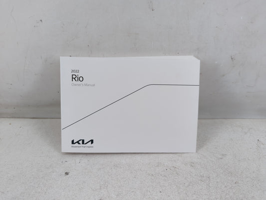 2022 Kia Rio Owners Manual Book Guide P/N:H9S5-EU22B OEM Used Auto Parts