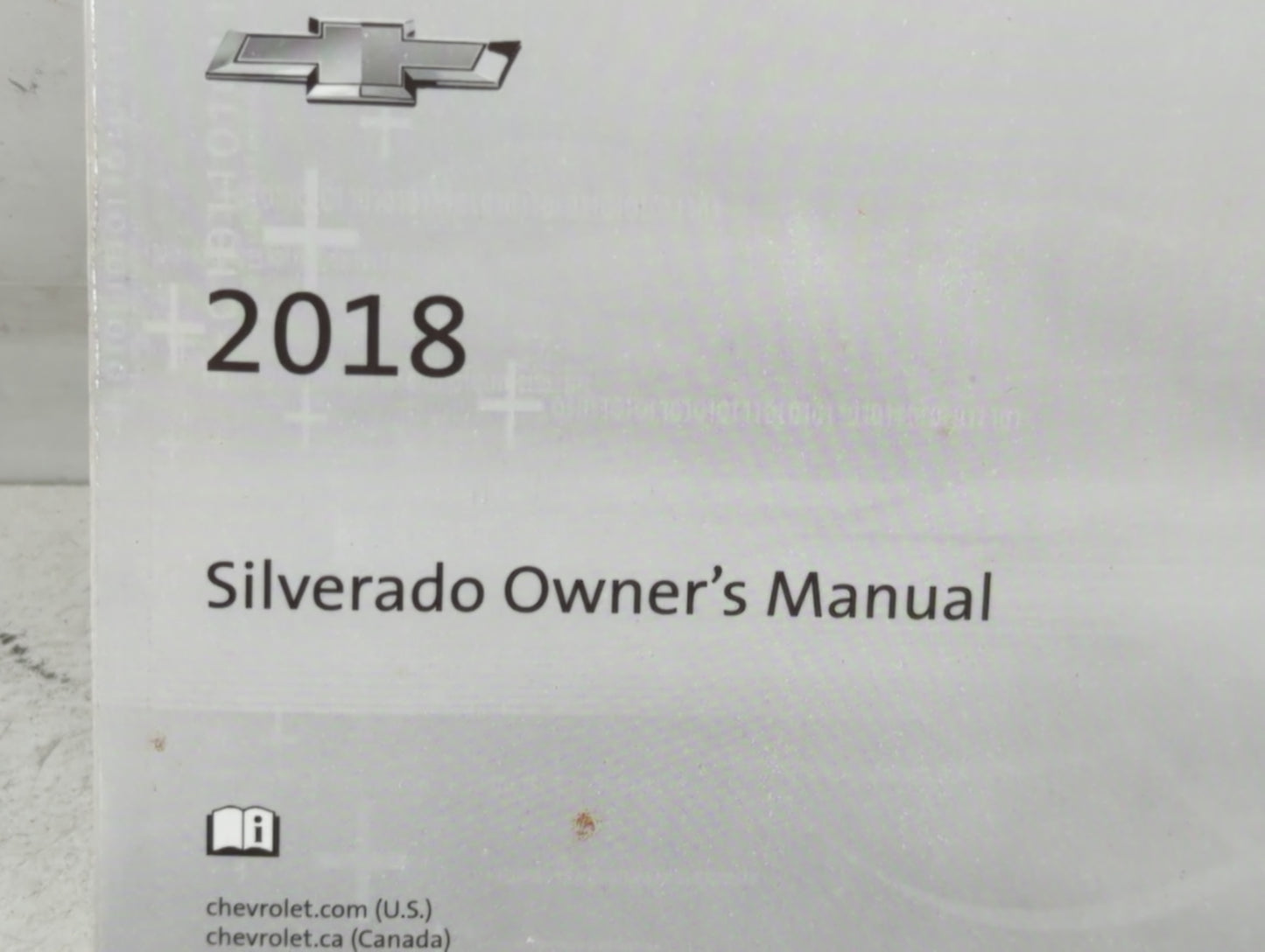 2018 Chevrolet Silverado 1500 Owners Manual Book Guide P/N:84016520 B OEM Used Auto Parts