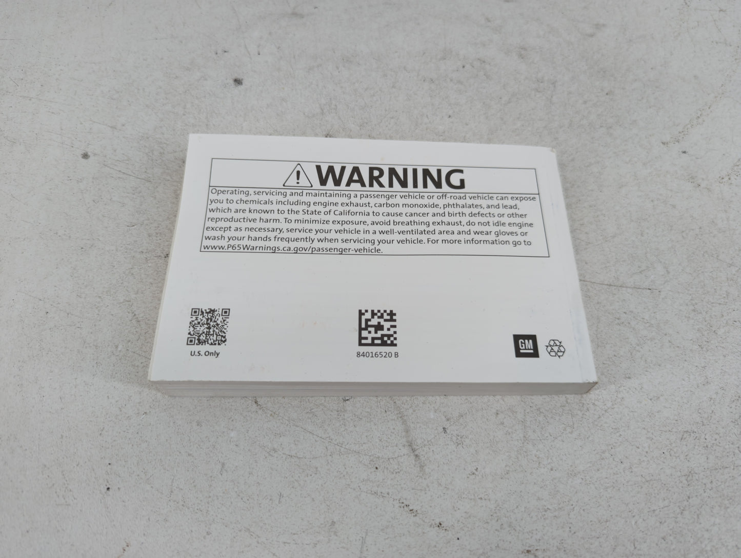 2018 Chevrolet Silverado 1500 Owners Manual Book Guide P/N:84016520 B OEM Used Auto Parts