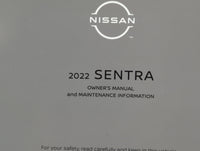 2022 Nissan Sentra Owners Manual Book Guide P/N:OM22EM 0B18U0 OEM Used Auto Parts