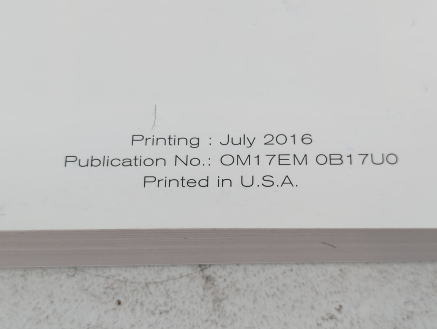 2017 Nissan Sentra Owners Manual Book Guide P/N:OM17EM 0B17U0 OEM Used Auto Parts