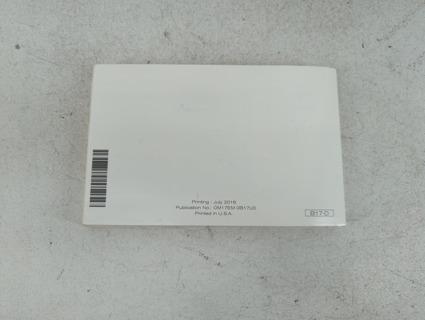 2017 Nissan Sentra Owners Manual Book Guide P/N:OM17EM 0B17U0 OEM Used Auto Parts