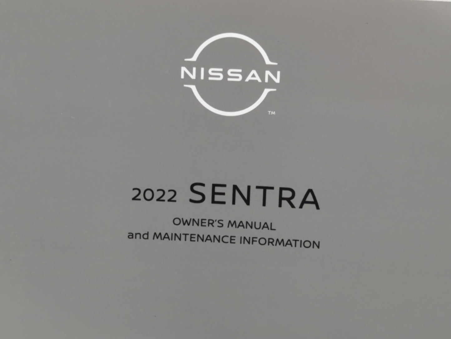 2022 Nissan Sentra Owners Manual Book Guide P/N:OM22EM 0B18U0 OEM Used Auto Parts