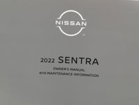 2022 Nissan Sentra Owners Manual Book Guide P/N:OM22EM 0B18U0 OEM Used Auto Parts
