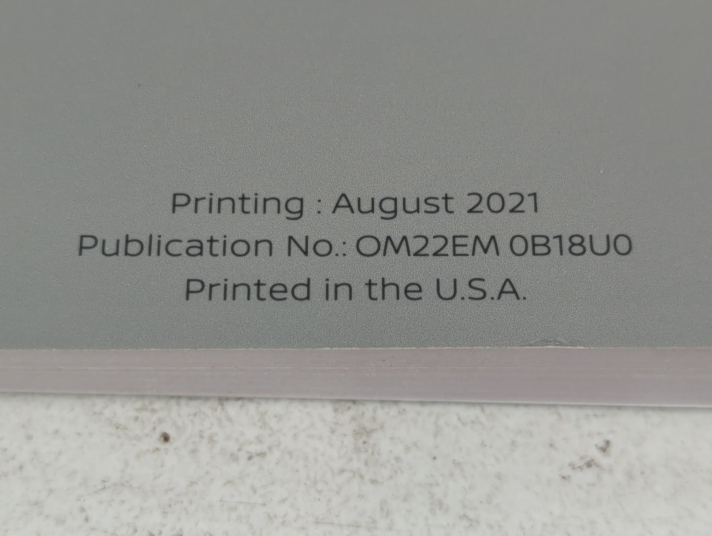 2022 Nissan Sentra Owners Manual Book Guide P/N:OM22EM 0B18U0 OEM Used Auto Parts