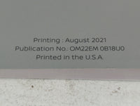 2022 Nissan Sentra Owners Manual Book Guide P/N:OM22EM 0B18U0 OEM Used Auto Parts