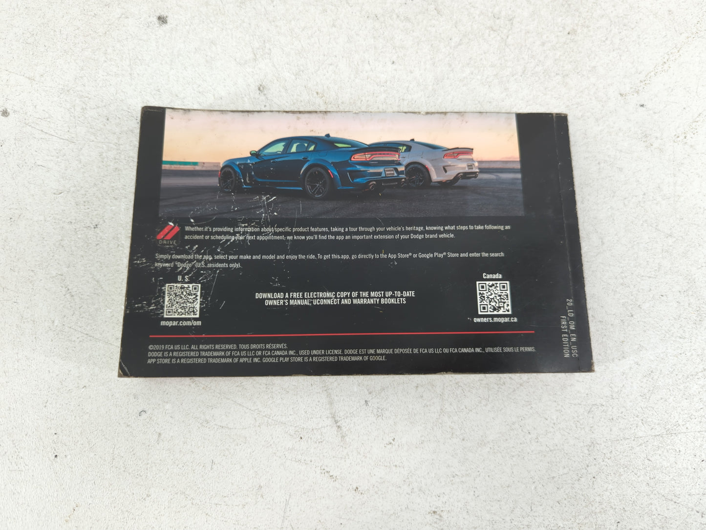 2020 Dodge Charger Owners Manual Book Guide OEM Used Auto Parts