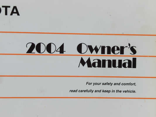 2004 Toyota Camry Owners Manual Book Guide P/N:01999-33616 OEM Used Auto Parts