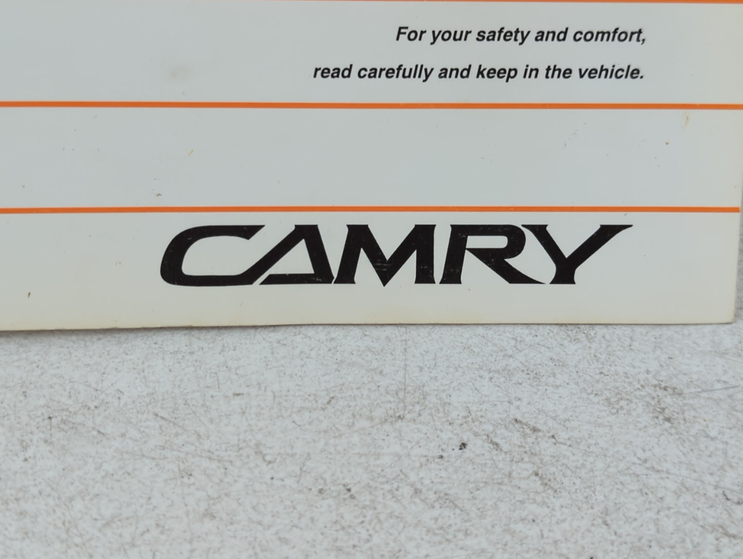 2004 Toyota Camry Owners Manual Book Guide P/N:01999-33616 OEM Used Auto Parts