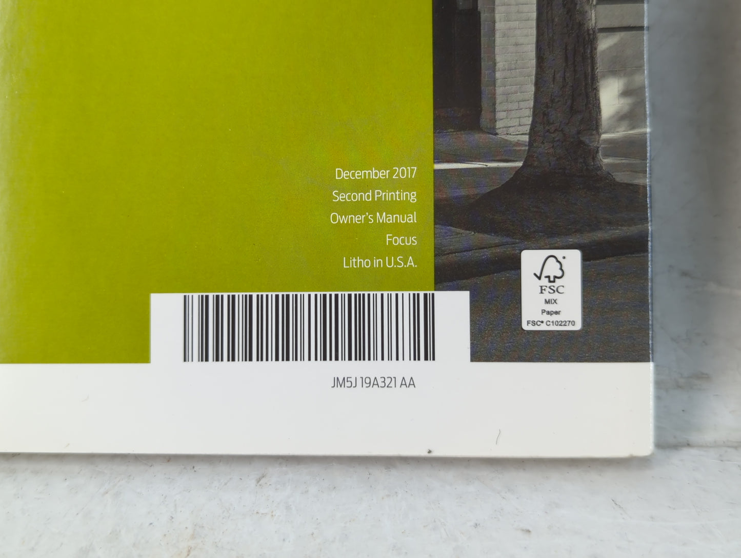 2018 Ford Focus Owners Manual Book Guide P/N:JM5J 19A321 AA OEM Used Auto Parts