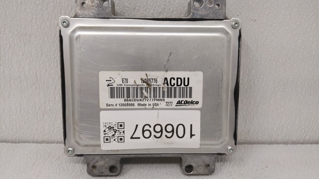 2017-2021 Chevrolet Trax PCM Engine Control Computer ECU ECM PCU OEM P/N:12679097 12670309 Fits Fits 2017 2018 2019 2020 2021 OEM Used Auto Parts