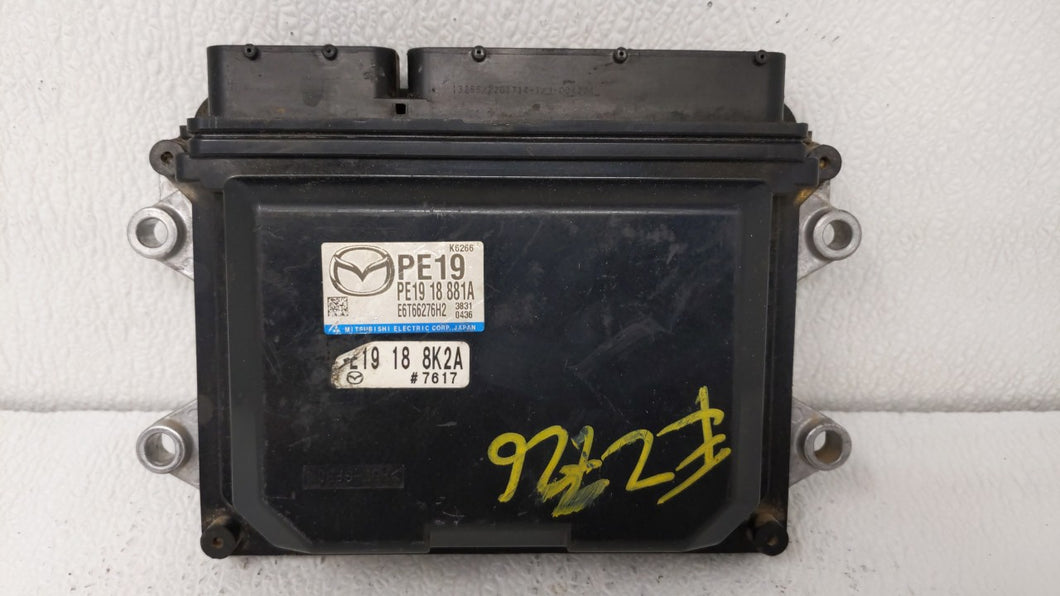 2014 Mazda 3 PCM Engine Control Computer ECU ECM PCU OEM P/N:PE19 18 881A Fits OEM Used Auto Parts - Oemusedautoparts1.com 