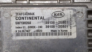 2014-2015 Kia Optima PCM Engine Control Computer ECU ECM PCU OEM P/N:39108-2GBE1 39138-2GBE1, 391082GBE1 Fits Fits 2014 2015 OEM Used Auto Parts