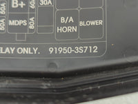 2011-2014 Hyundai Sonata Fusebox Fuse Box Panel Relay Module P/N:91950-3S712 Fits Fits 2011 2012 2013 2014 OEM Used Auto Parts - Oemusedautoparts1.com