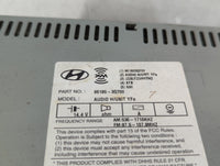 2013 Hyundai Sonata Radio AM FM Cd Player Receiver Replacement P/N:96180-3Q700 Fits OEM Used Auto Parts - Oemusedautoparts1.com