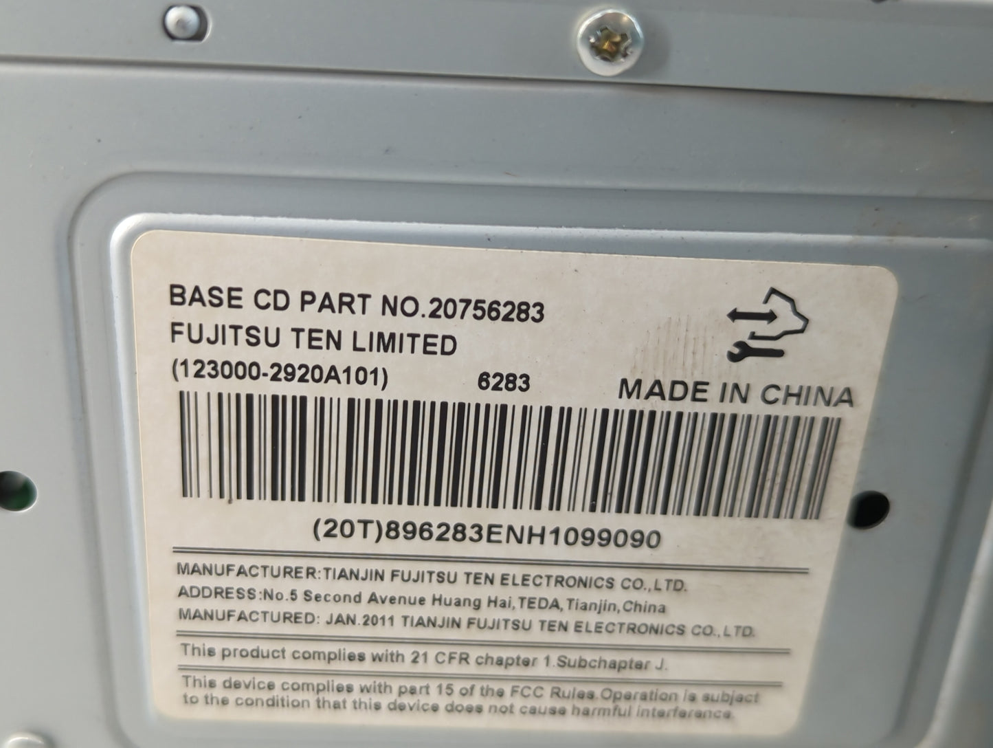 2009-2016 Chevrolet Impala Radio AM FM Cd Player Receiver Replacement P/N:20756283 Fits OEM Used Auto Parts - Oemusedautoparts1.com