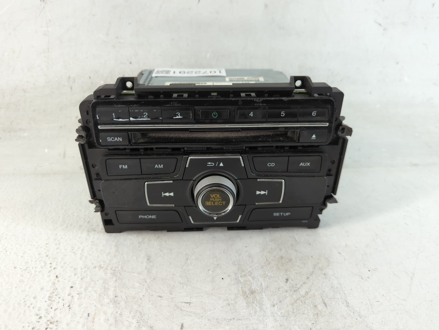 2014-2015 Honda Civic Radio AM FM Cd Player Receiver Replacement P/N:39100-TR3-A314-M1 Fits Fits 2014 2015 OEM Used Auto Parts - Oemusedautoparts1.com